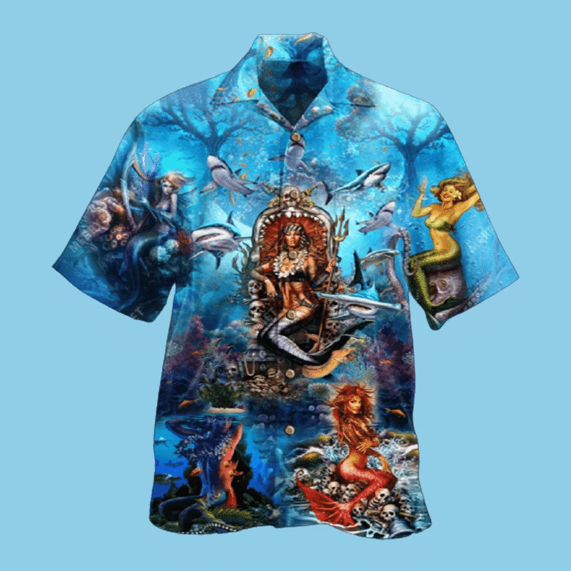 Beautiful Mermaid In The Ocean Aloha Hawaiian Shirts Kv