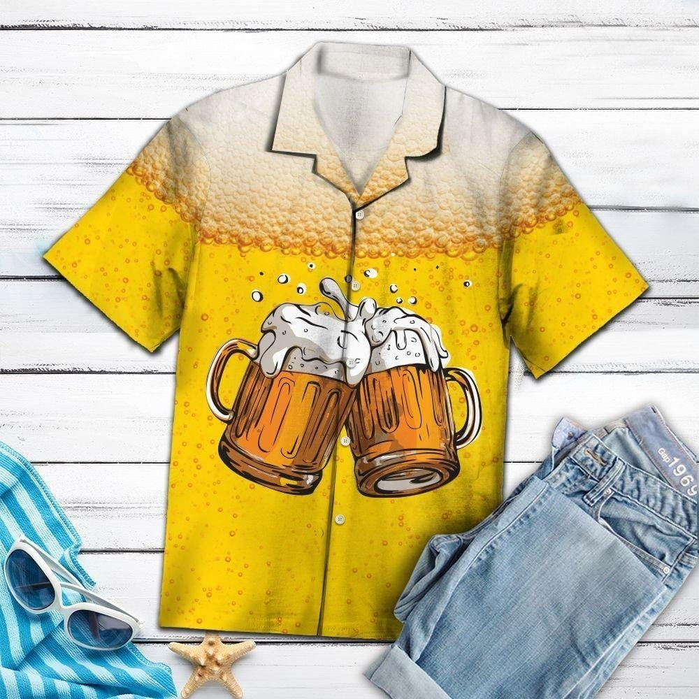 Cheers Beer Hawaiian Aloha Shirts