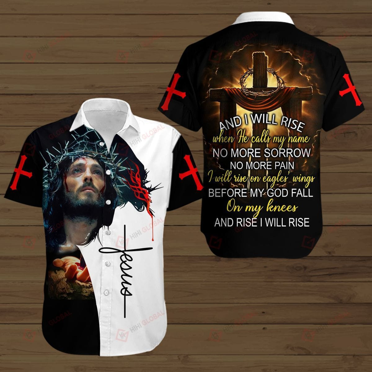 Christian Jesus I Will Rise When He Calls My Name Aloha Hawaiian Shirts Kv