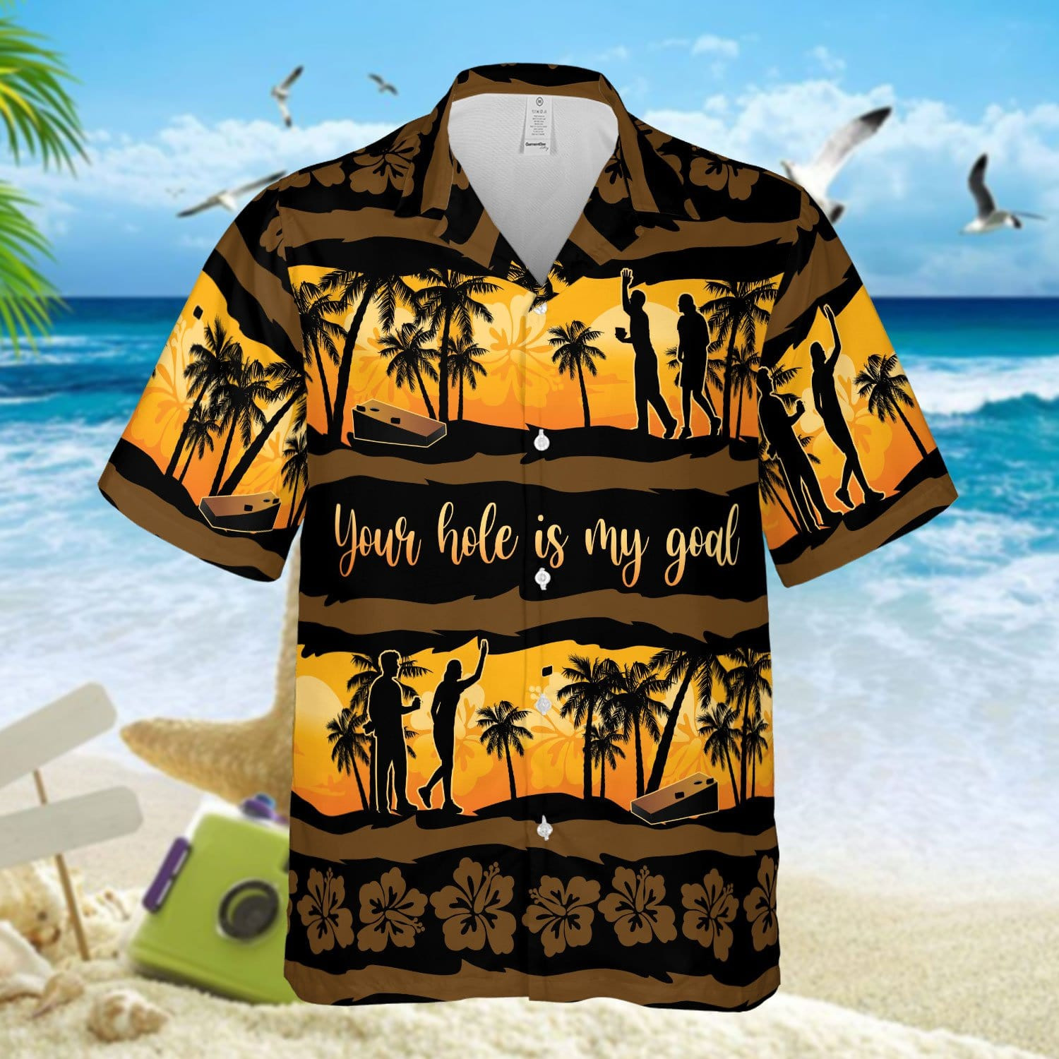 Cornhole - Your Hole Is My Goal Unisex Hawaiian Shirts - Beach Shorts 030821H