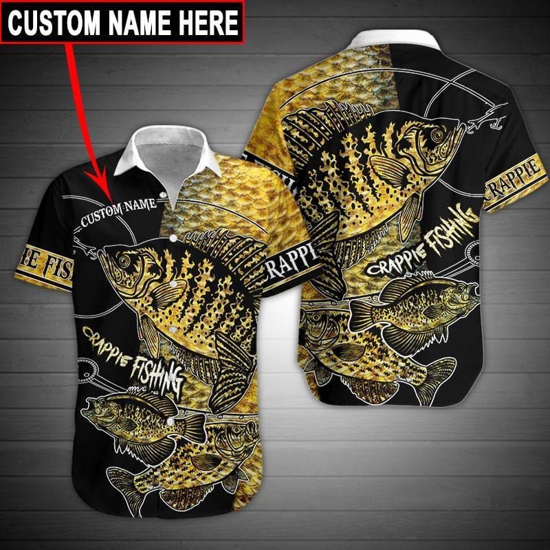 Crappie Fishing Custom Name Aloha Hawaiian Shirts