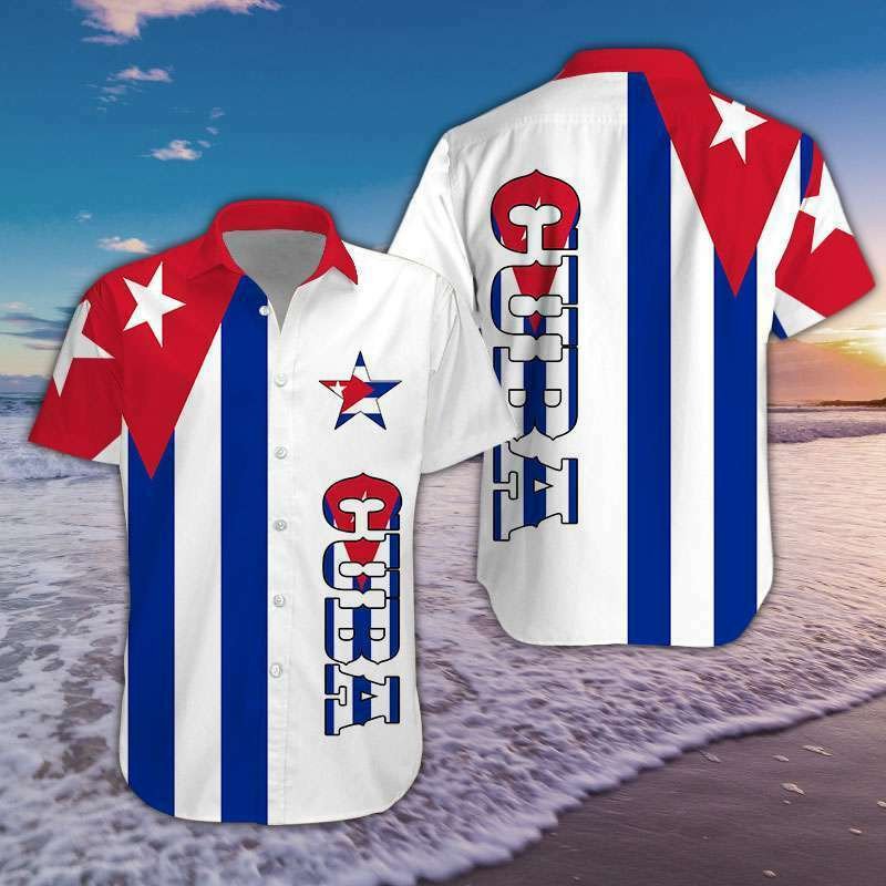 Cuba Freedom White Unisex Hawaiian Shirts