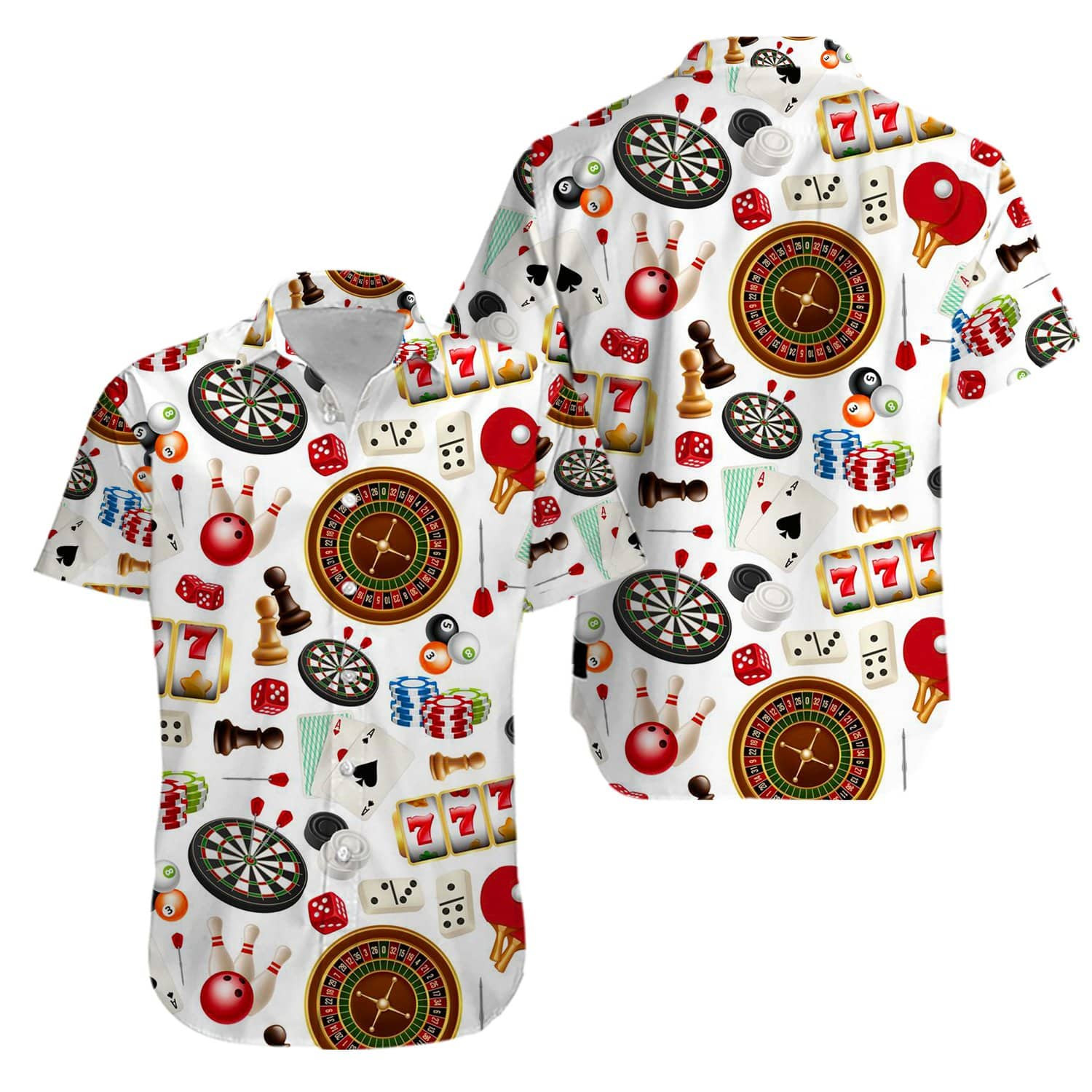 Darts Billiards Bowling Cards Game Hawaiian Shirts Kv
