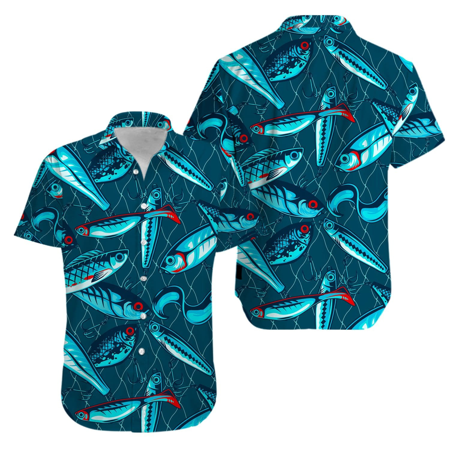 Fishing Baits And Lures Hawaiian Shirts