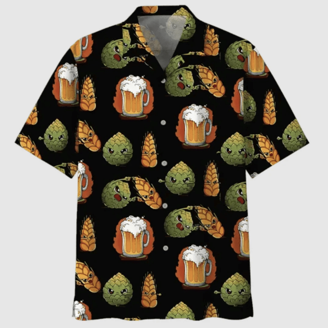 Funny Hops And Barley Made The Beer Hawaiian Aloha Shirts