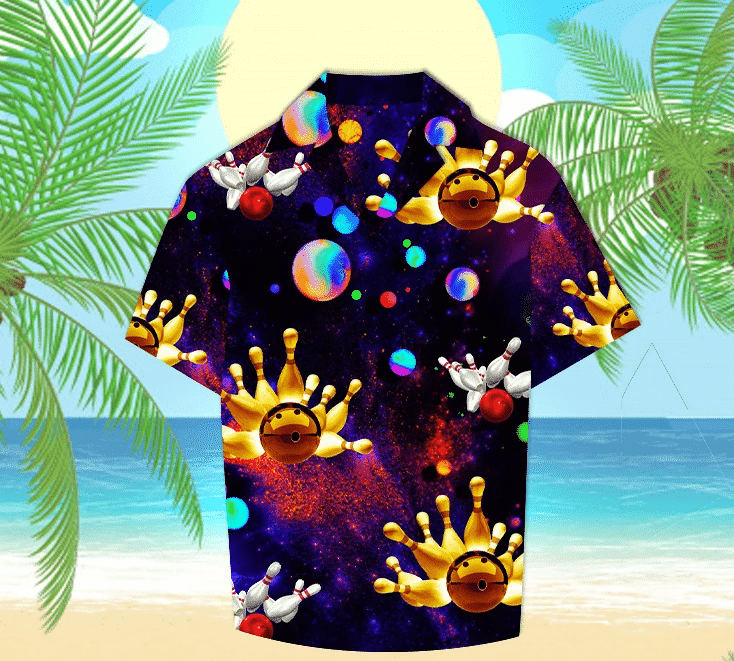 Galaxy Bowling Space Aloha Hawaiian Shirts Dh