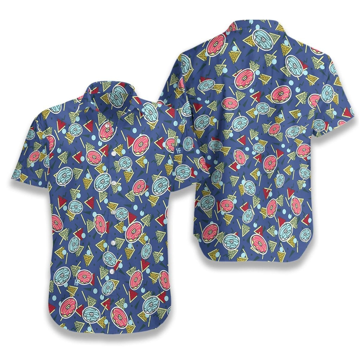 Geometric Donut For Doughnut Day Hawaiian Shirt H