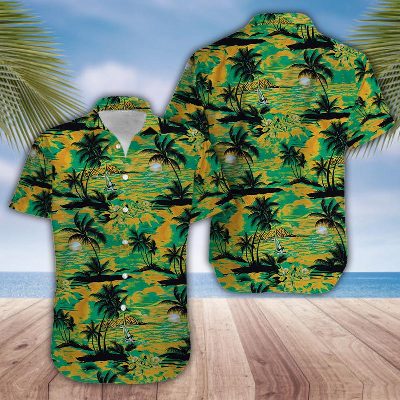 Green Coconut Summer Vibe Beach Unisex Hawaiian Shirts