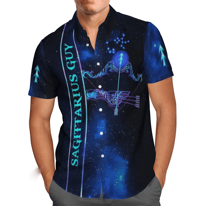 Sagittarius Guy The Legend Zodiac Hawaiian Aloha Shirt H