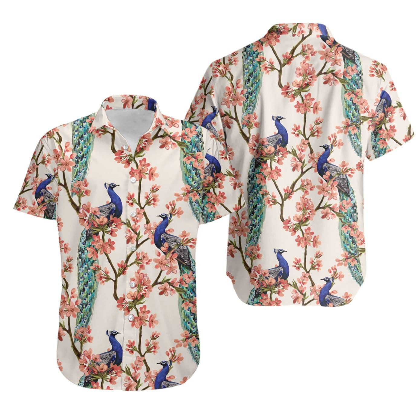 Splendid As Oriental Peacock Hawaiian Shirt H