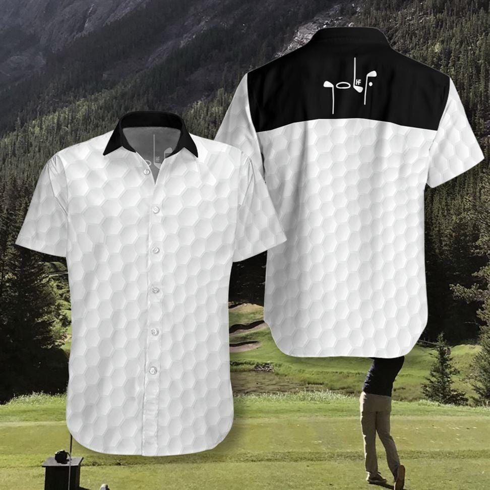 White Golf Ball Texture Unisex Hawaiian Shirts