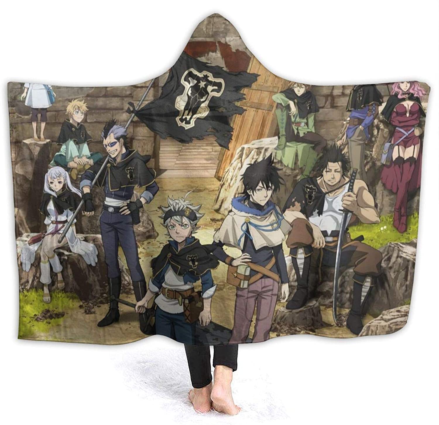 Anime Attack On Titan Fleece Blanket - Flannel Winter Travel Hooded Blanket