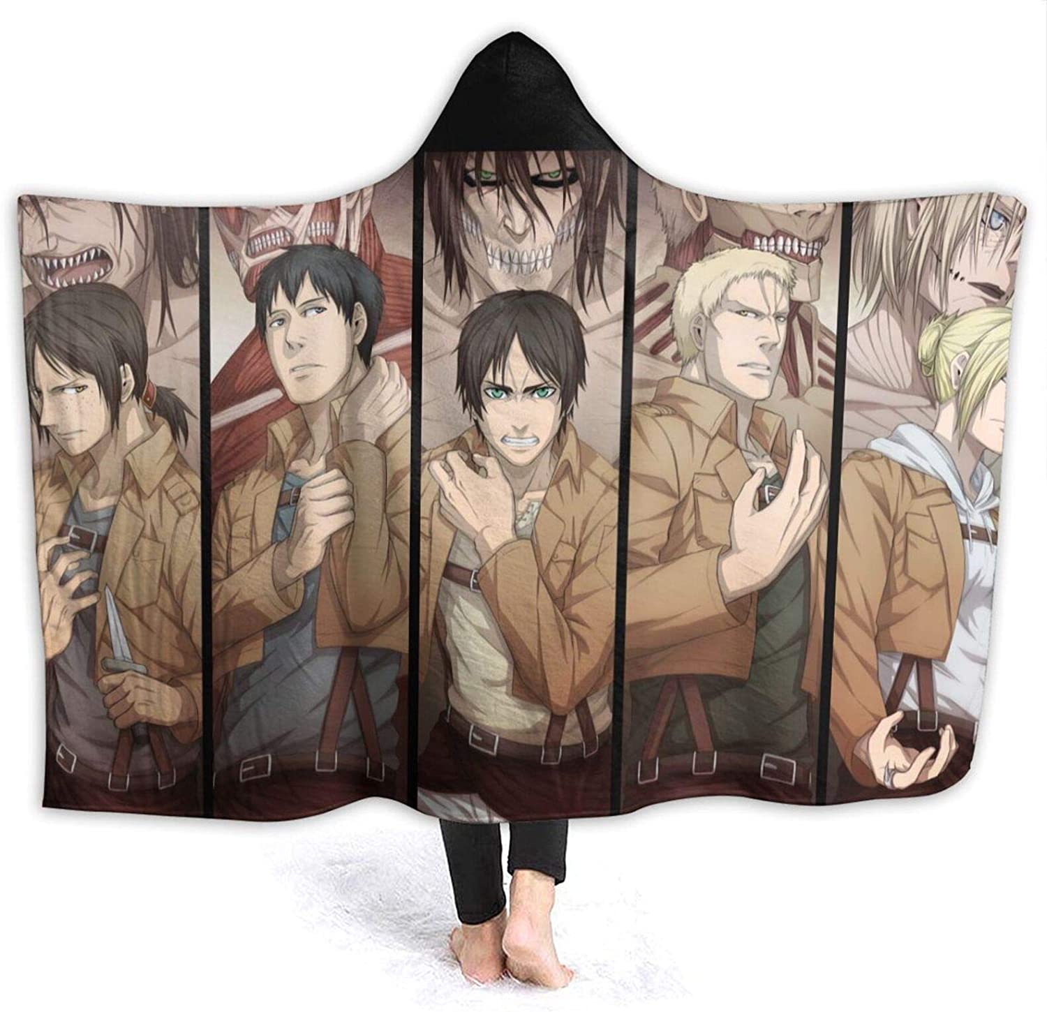 Anime Attack On Titan Hooded Blanket - Levi Ackerman Sword Flannel Blanket