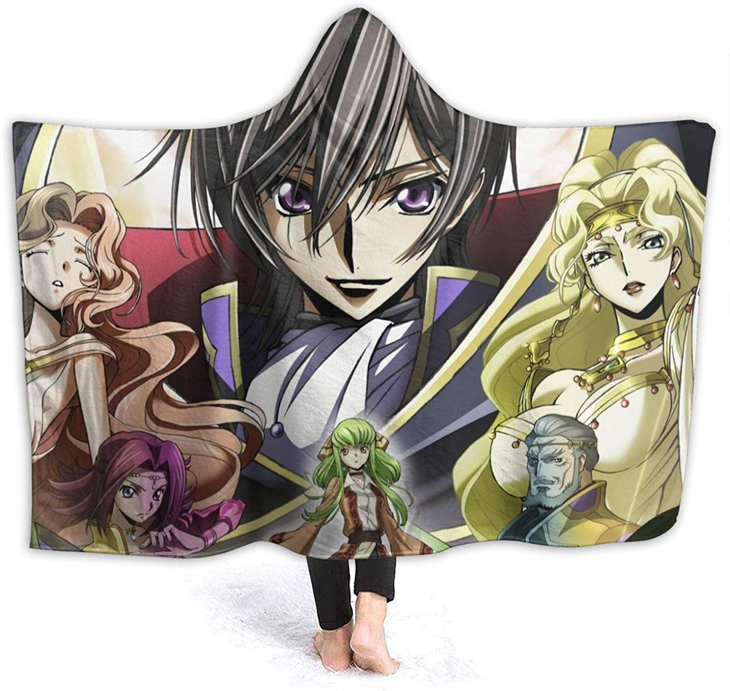 Anime Code Geass Flannel Hooded Blanket