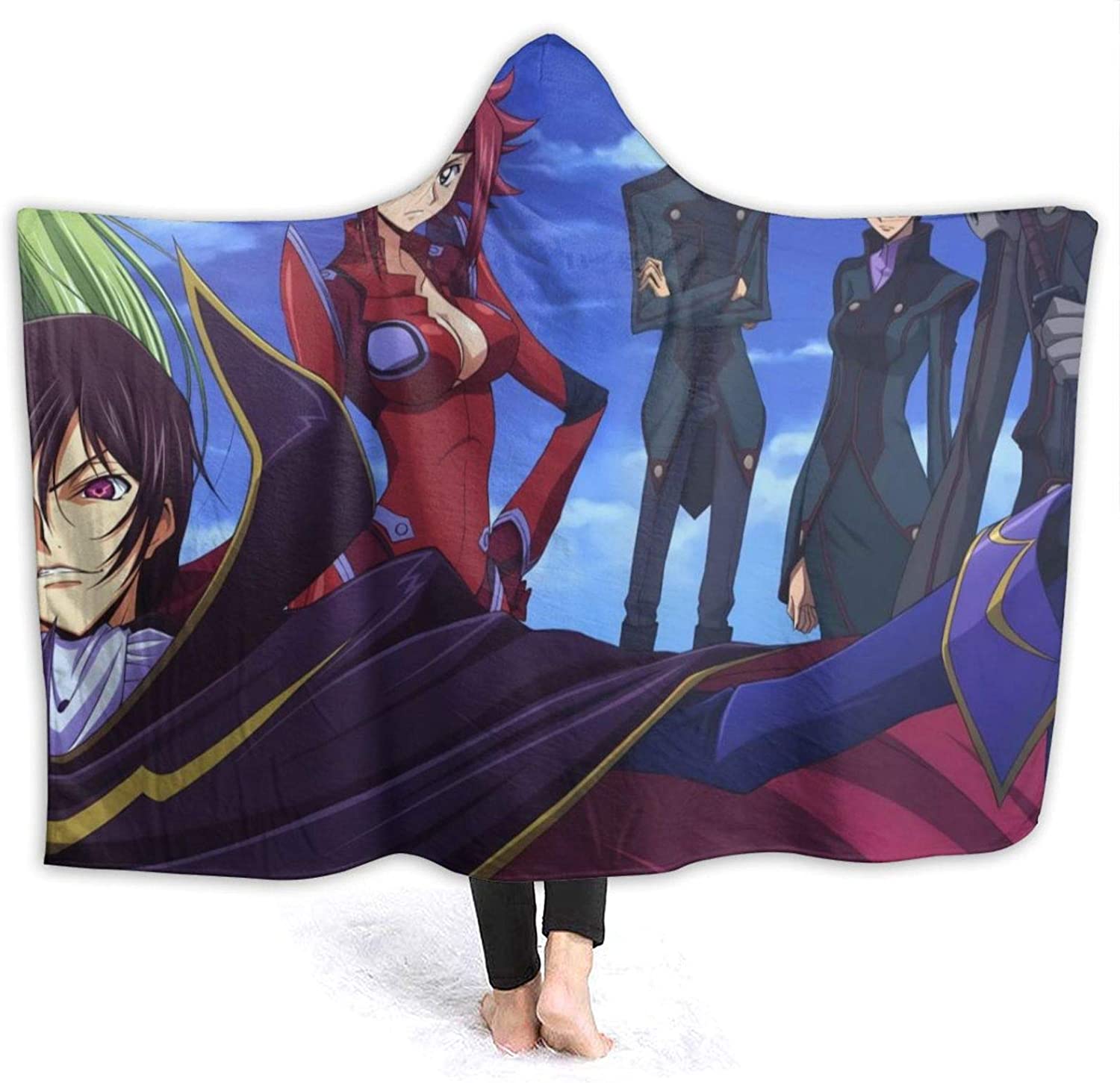 Anime Code Geass Hooded Blanket - Fleece Flannel Warm Throw Blanket