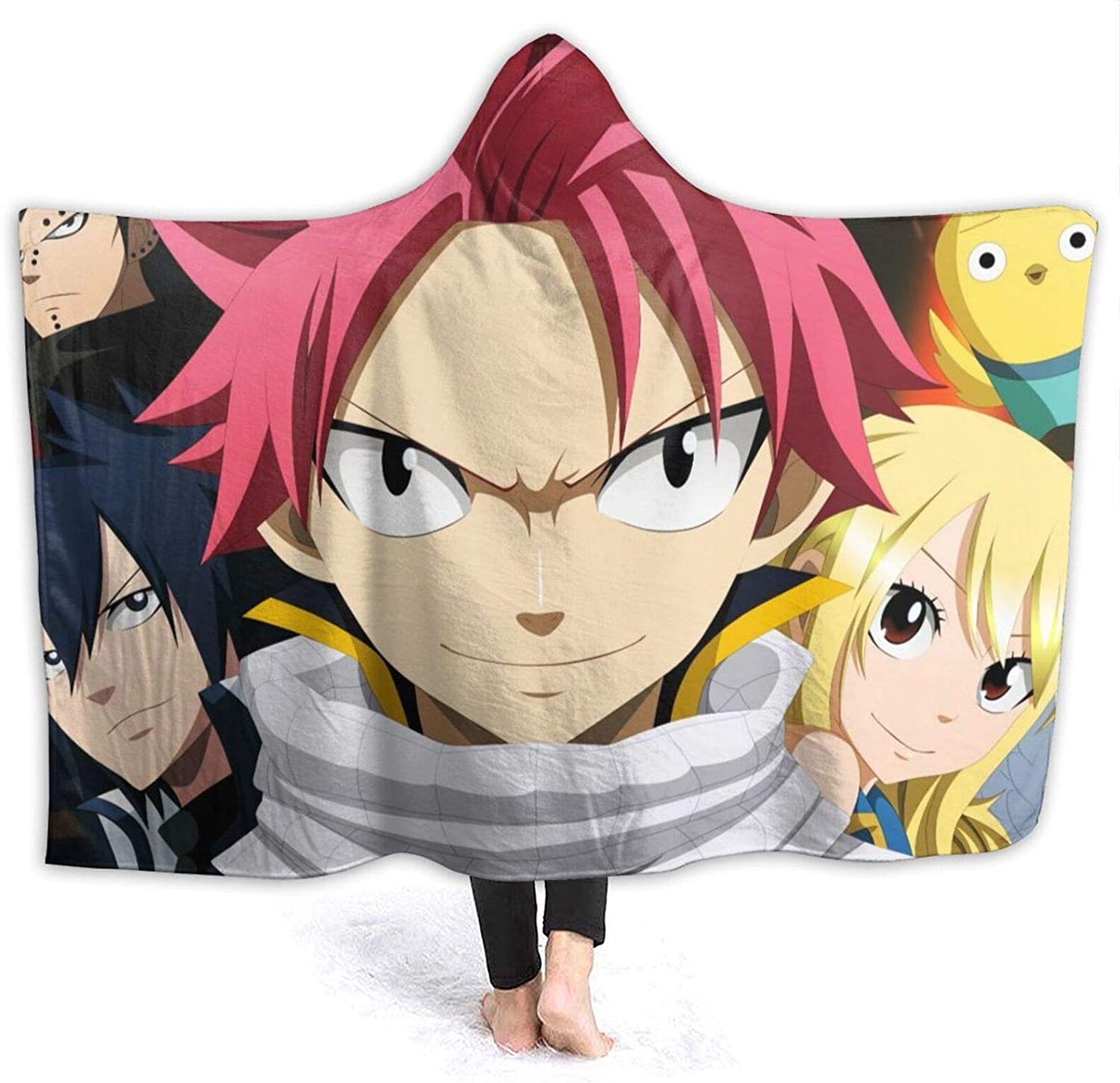 Anime Fairy Tail Fleece Flannel Warm Hooded Blanket