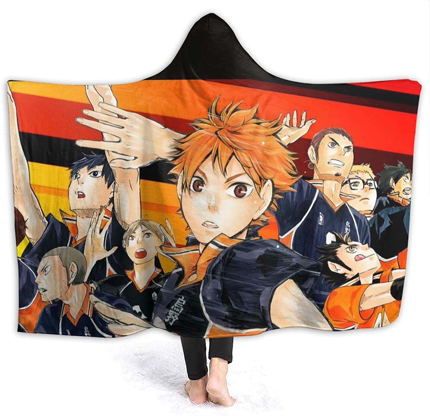 Anime Flannel Hooded Blanket - Haikyu! Passionate Volleyball Blankets