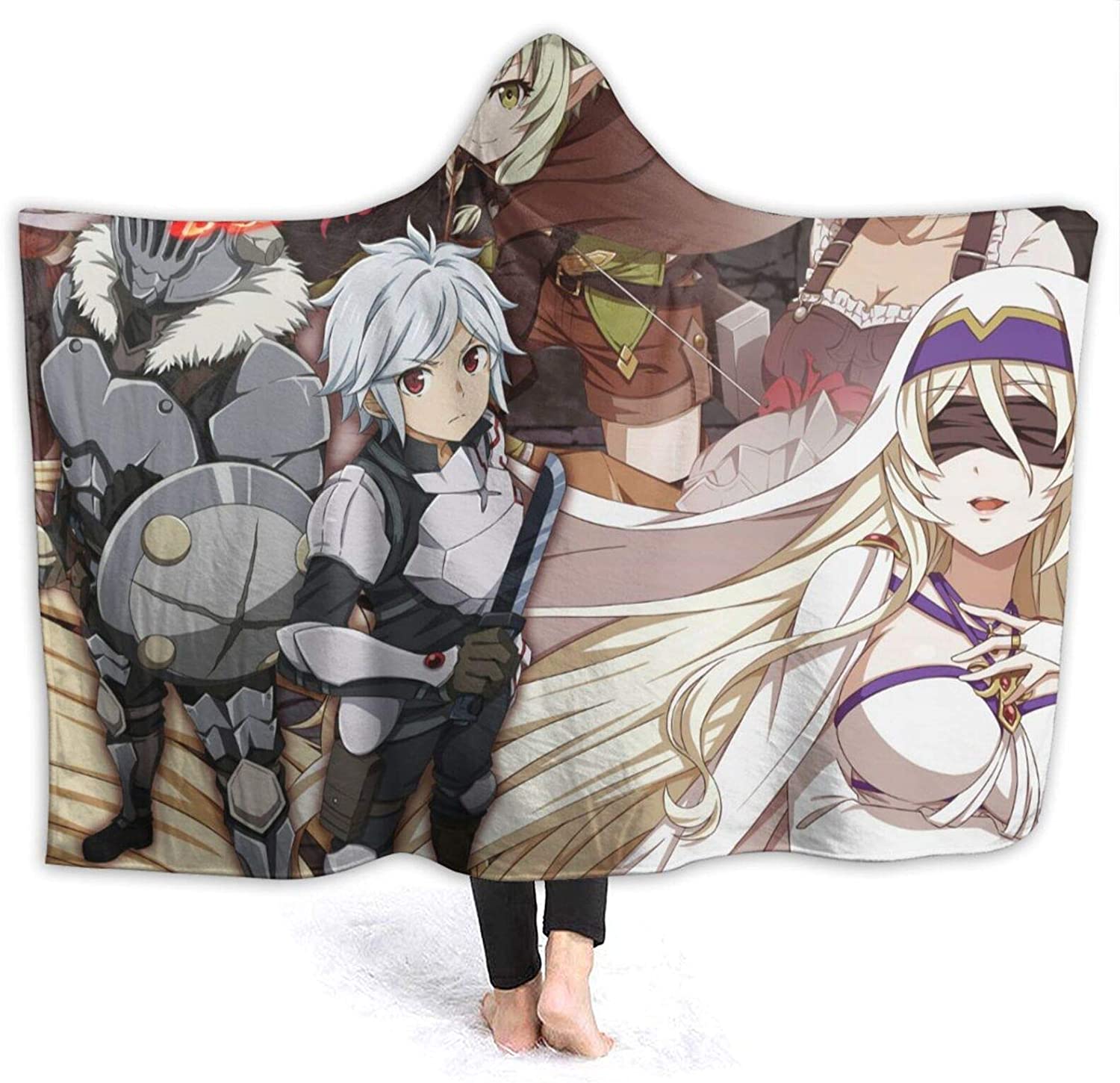 Anime Goblin Slayer Fleece Flannel Hooded Blanket