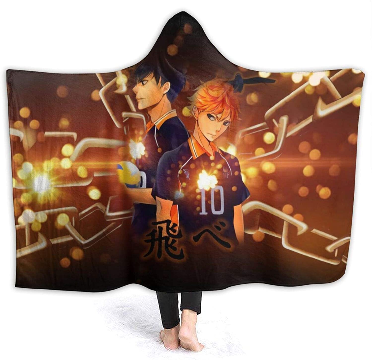 Anime Haikyuu!! Hooded Blankets - Wearable Sherpa Fleece Throw Cape