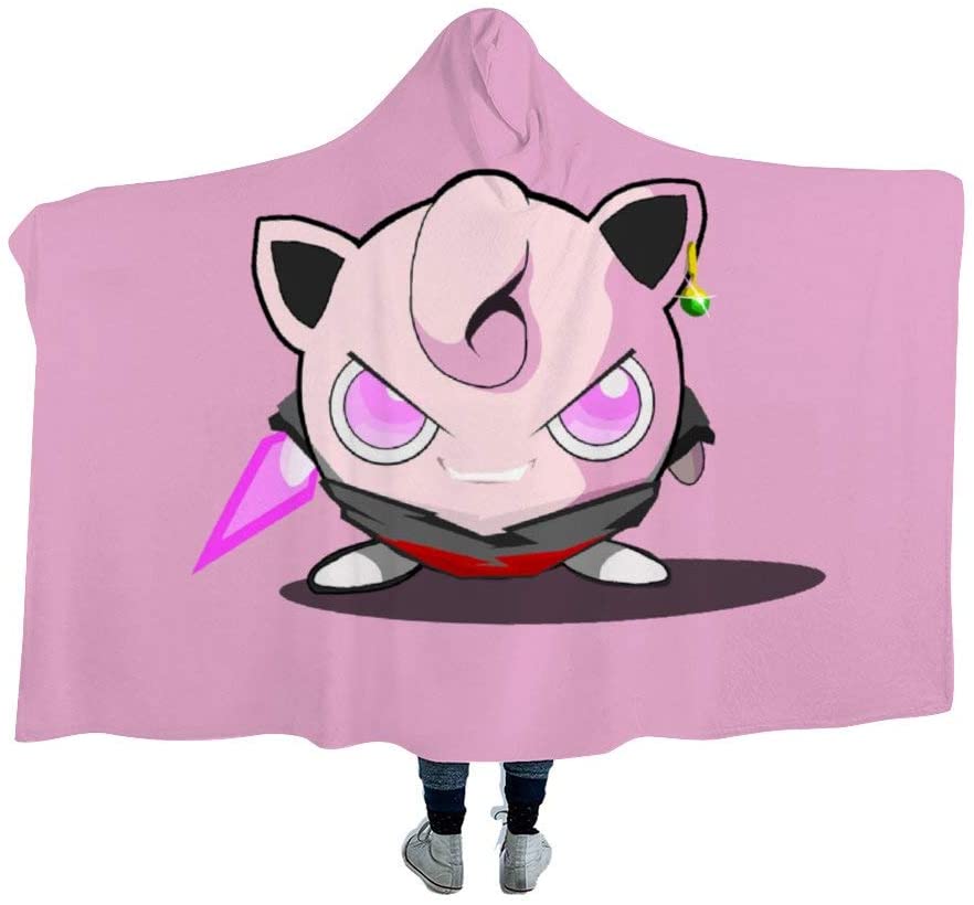 Anime Hooded Blanket - Jigglypuff Fleece Flannel Blanket