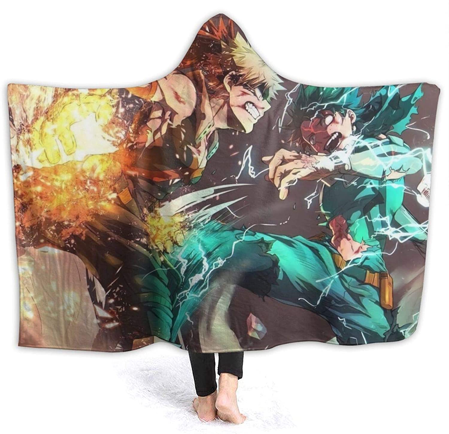 Anime My Hero Academia Blanket - Manga Flannel Hooded Cloak