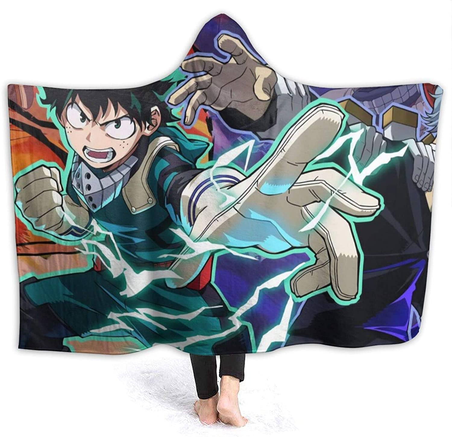 Anime My Hero Academia Hooded Blanket - Fleece Printed Flannel Blanket