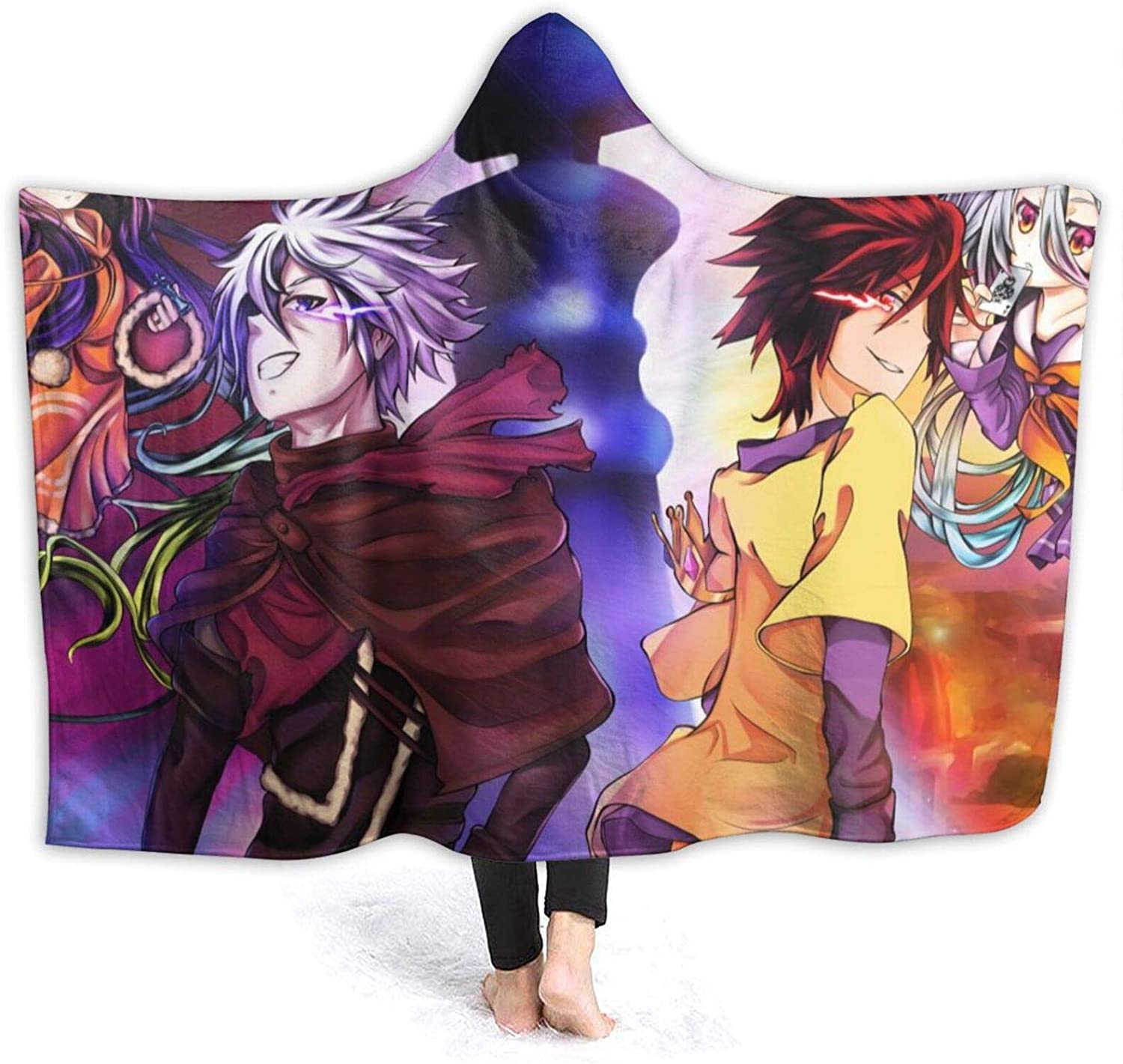 Anime No Game No Life Fleece Flannel Hooded Blankets