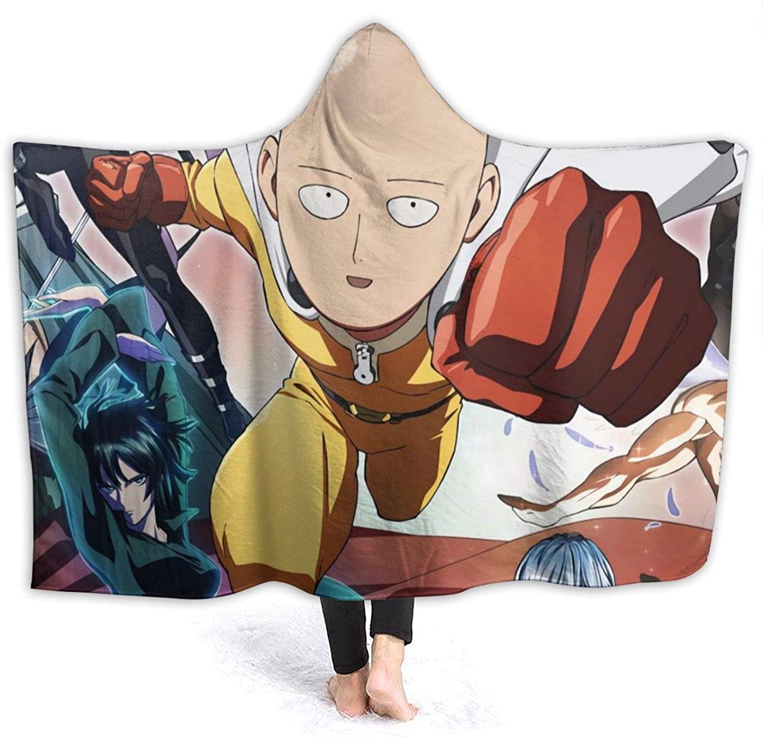 Anime One Punch Man Hooded Blanket - Flannel Hooded Cloak