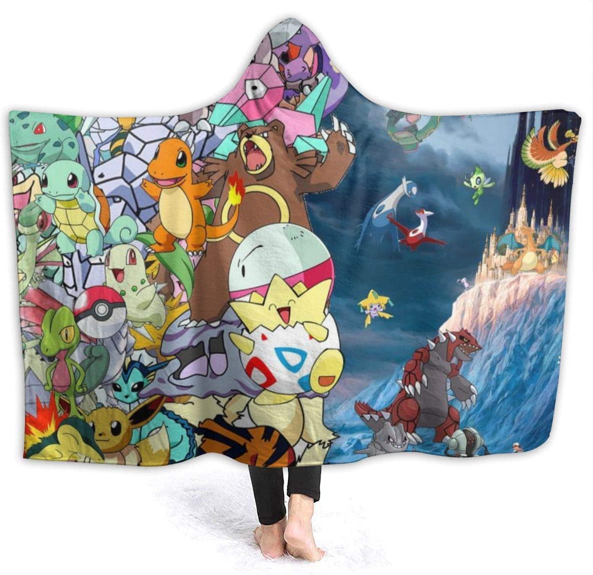 Anime Pokemon Cloak Blankets - Anti-Pilling Fleece Throw Blankets