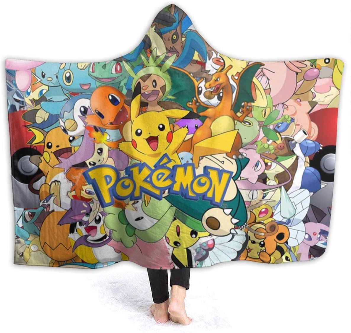 Anime Pokemon Hooded Blankets - Anti-Pilling Fleece Blankets