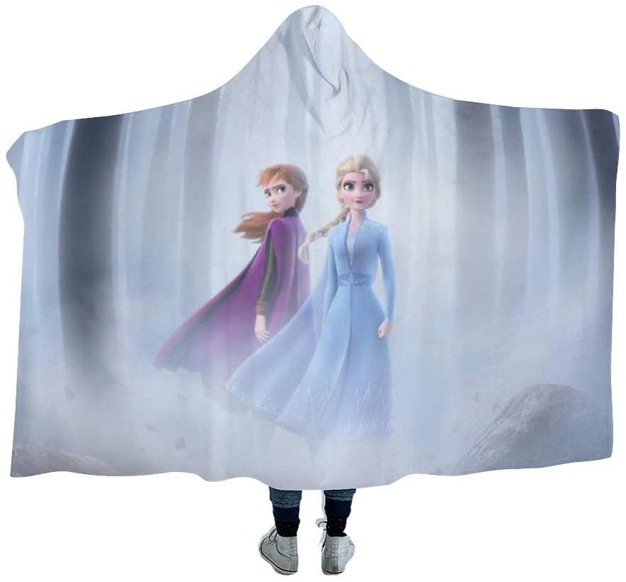 Anna Elsa Velvet Hooded Blanket