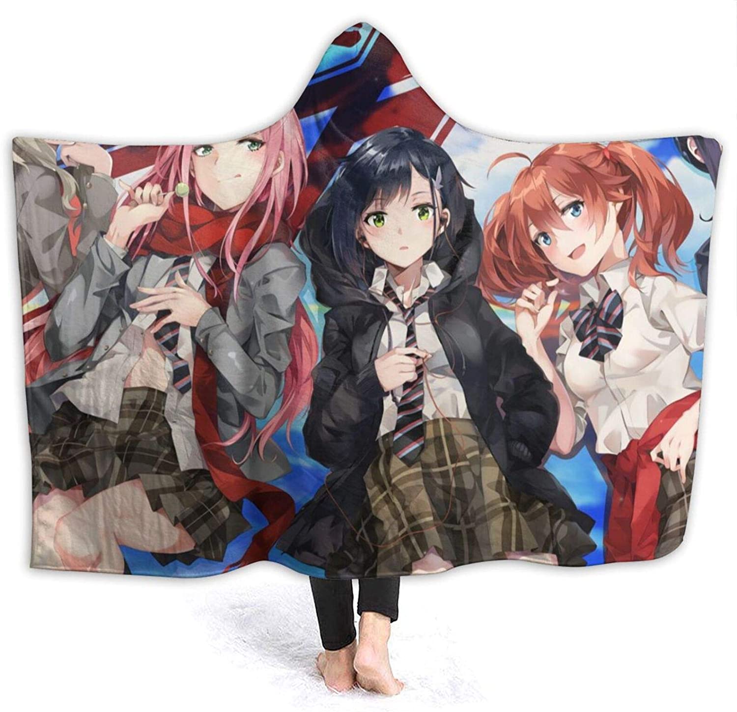 Darling in the Franxx Hooded Blanket - Anime Flannel Warm Blanket
