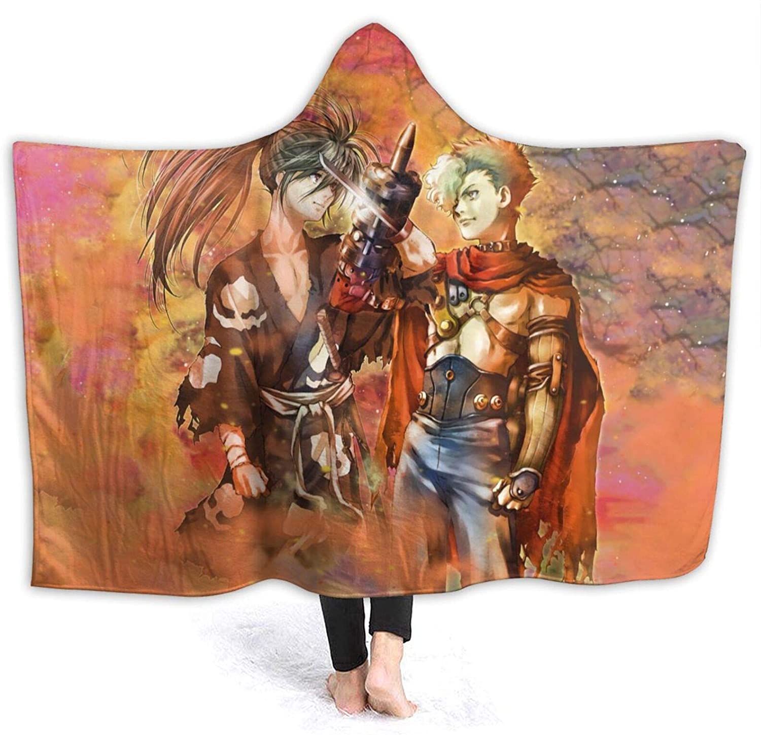 Dororo Flannel Throw Blanket - Warm Fleece Hooded Blanket