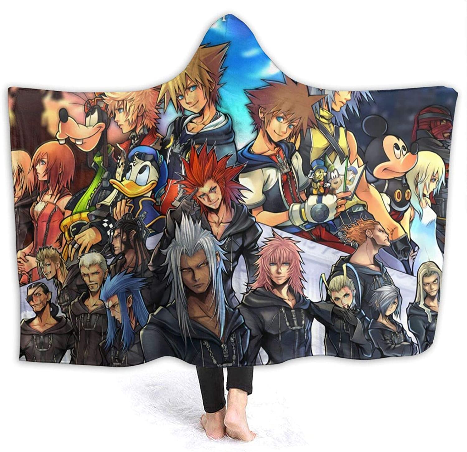 Kingdom Hearts Flannel Hooded Blanket - Anime Blanket