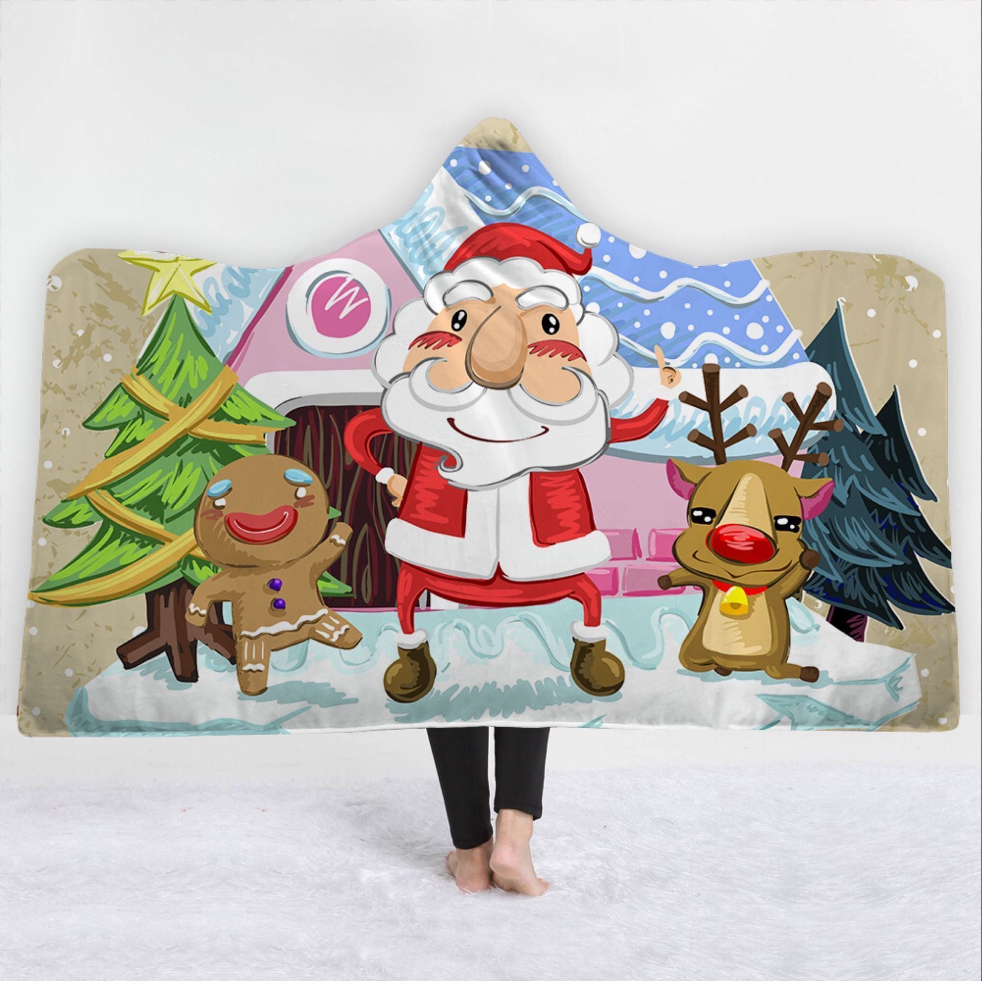 Merry Christmas Blanket - Anime Version Of Santa Claus Blanket