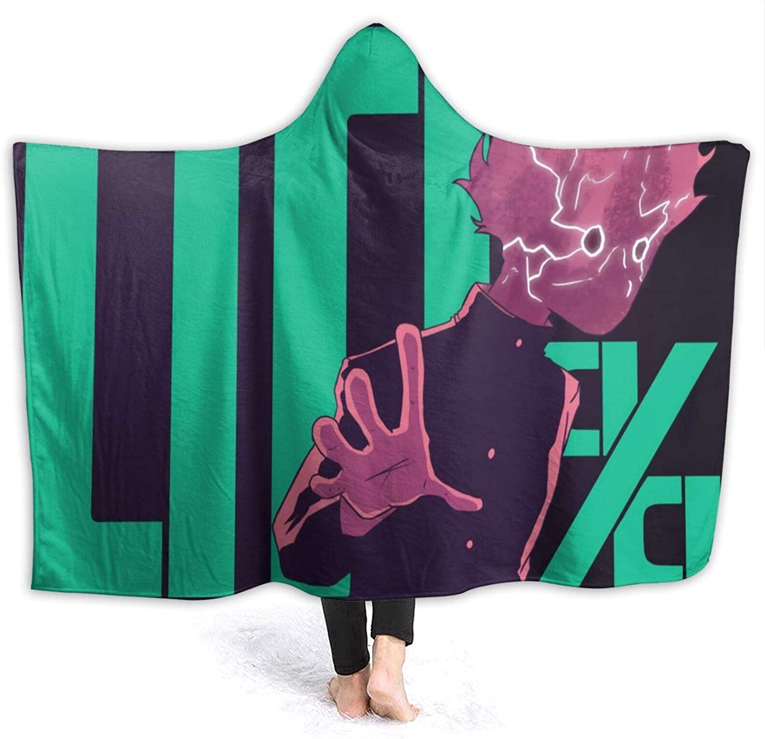 Mob Psycho 100 Pilling Proof Flannel Hooded Blanket