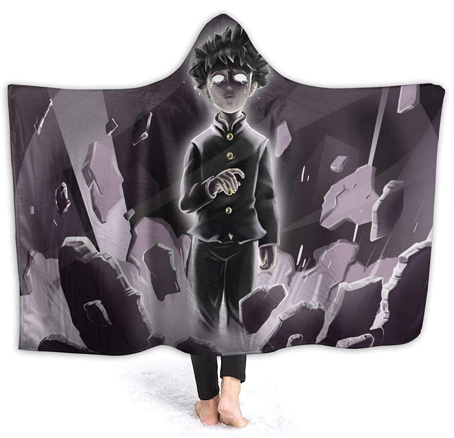 Mob Psycho 100 Wrinkle-Resistant Hooded Blanket