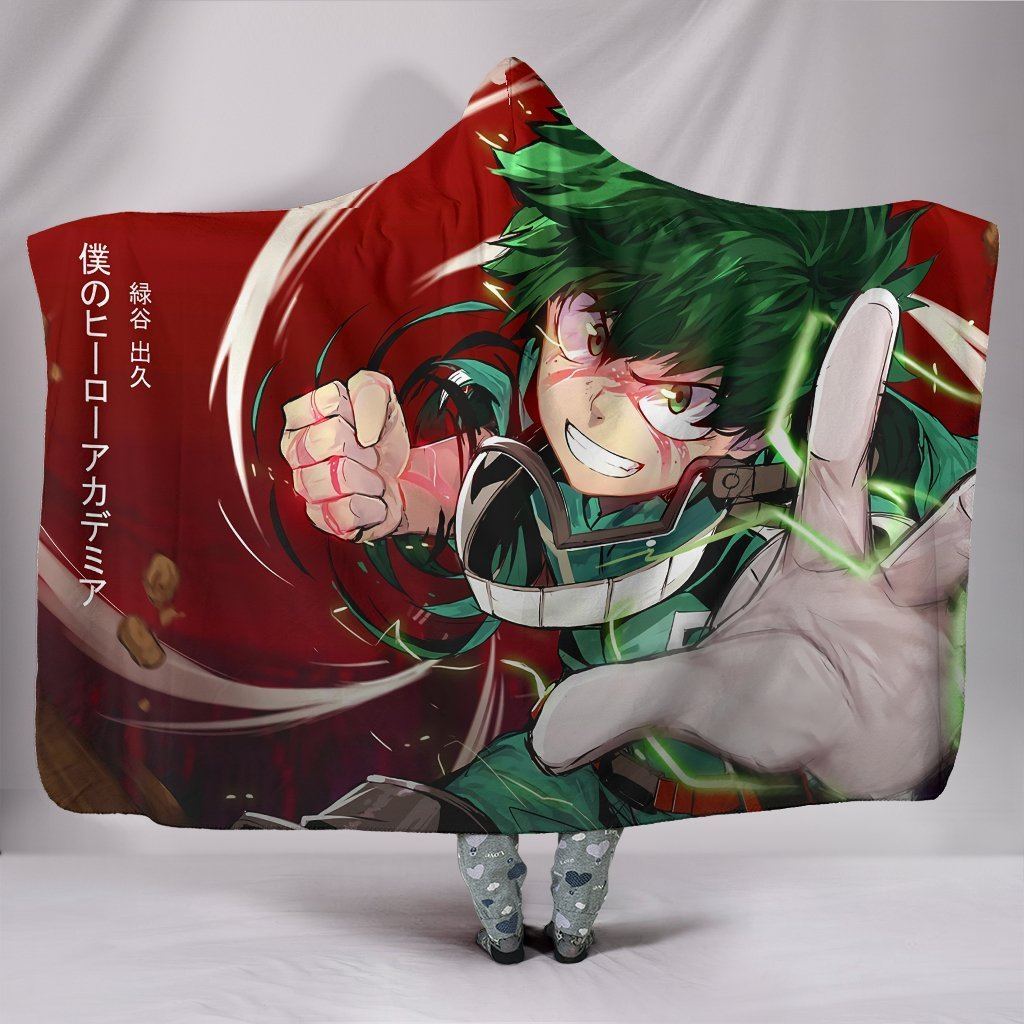 My Hero Academia Boku No Hero Academia Izuku Midoriya Hooded Blanket