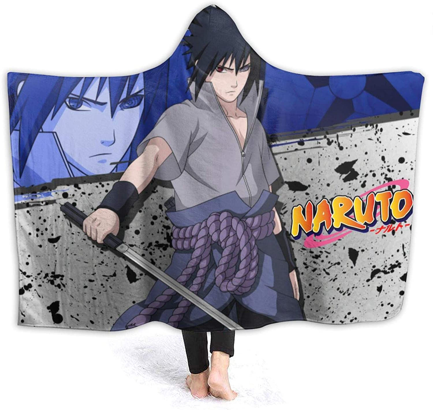 Naruto Flannel Throw Blanket - Hooded Blanket Wearable Blanket