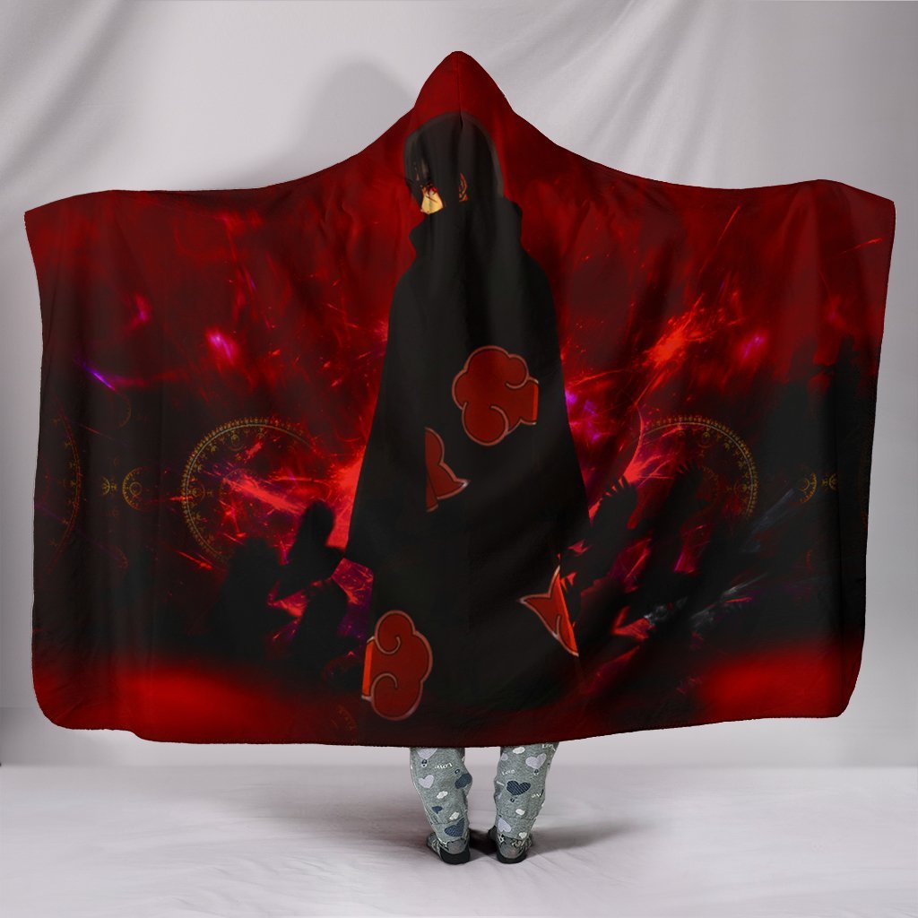 Naruto Itachi Alone Red  And Black Blanket