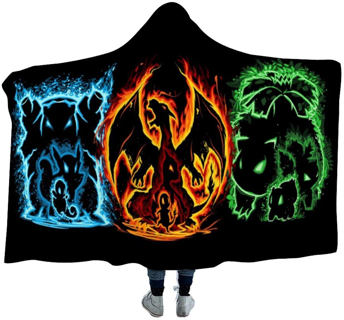 Pokemon Hooded Blankets - Anime Mystery Dungeon Wearable Blankets