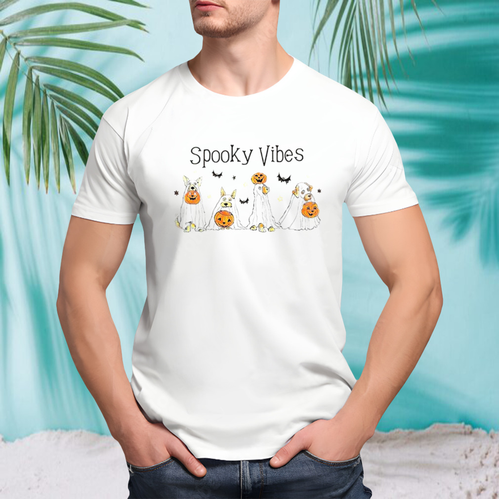 Spooky Vibes ghost dogs shirt