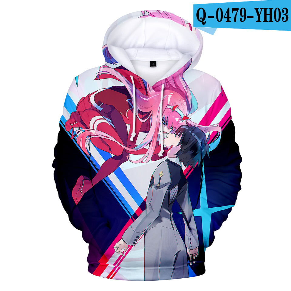 3D Printed Hoodies - Anime DARLING in The FRANXX Sweatshirt