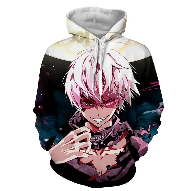 Alfalfa Kaneki Tokyo Ghoul 3D Printed Couture Ghoul Hoodie