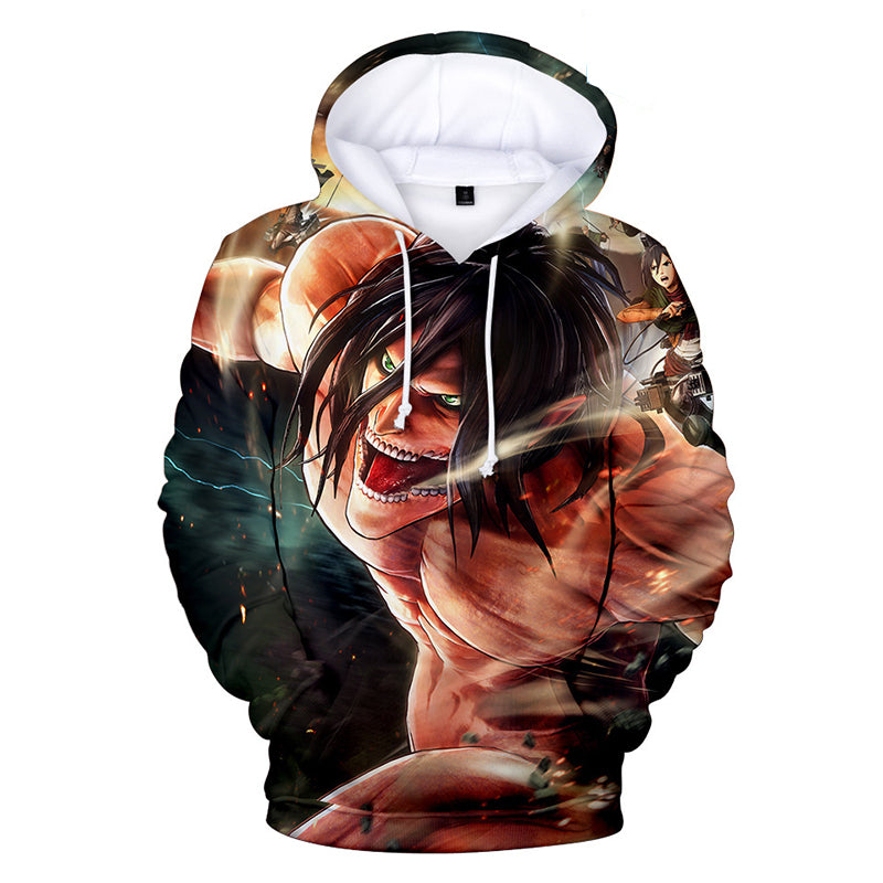 Attack On Titan Hoodies - Attack On Titan Anime Series Eren Jaeger 3D Hoodie