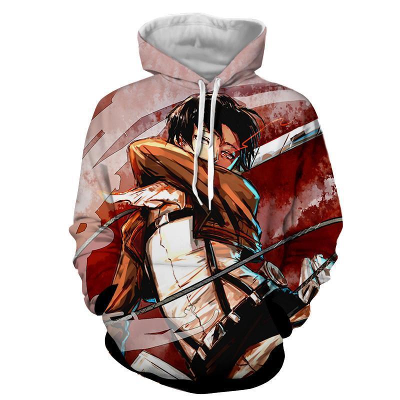 Attack On Titan Levi Slash 3D Printed Hoodie