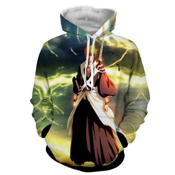 Bleach Ichigo Shinigami Bankai Cool Thunder 3D Hoodie