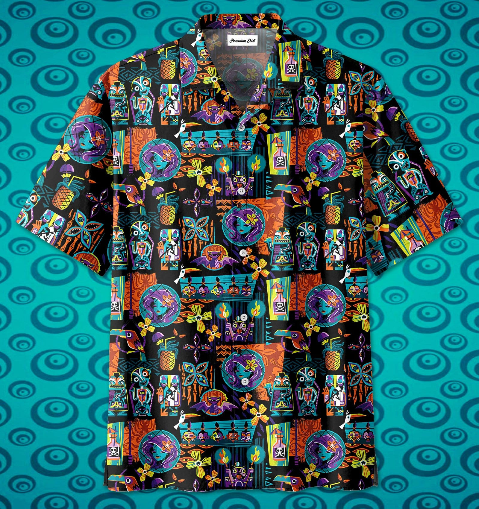 Halloween Calling All Spirits Gothic Cartoon Horror Hawaiian Aloha Shirts
