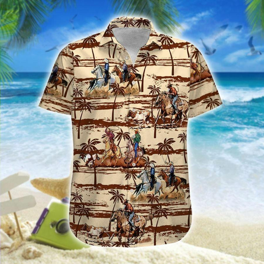 Hawaiian Aloha Shirts Amazing Team Roping