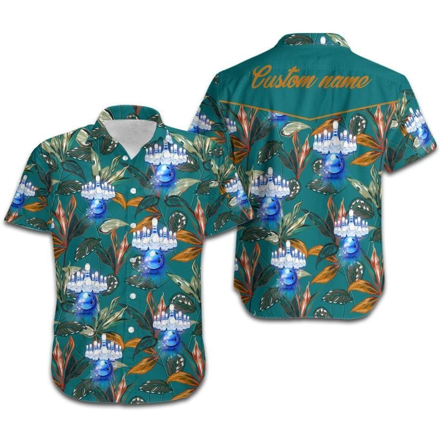 Hawaiian Aloha Shirts Bowling Sporty Custom Name